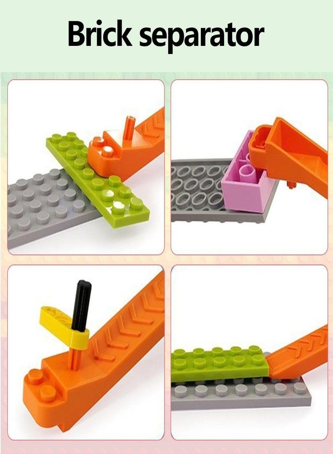 سكويشي مجموعة فواصل الطوب المرنة المكونة من 9 قطع، كلاسيكية مع كماشة، أداة أساسية لعشاق البناء، تفكيك فعال للطوب، حجم صغير لسهولة التخزين - Image 5